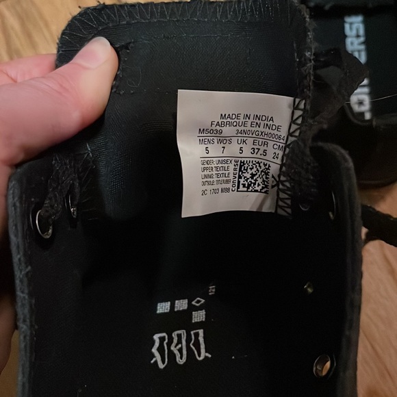 Black Chuck Taylor All Star Converse - Picture 4 of 5